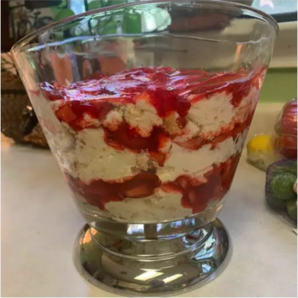 strawberry angel food cake dessert