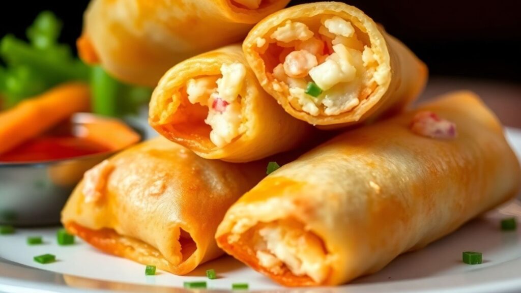 Crab Rangoon Egg Rolls