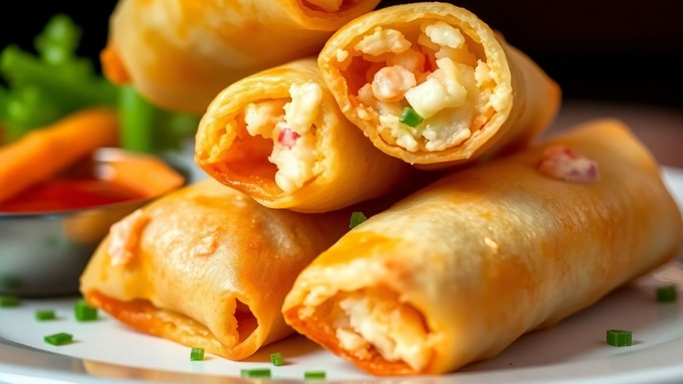 Crab Rangoon Egg Rolls