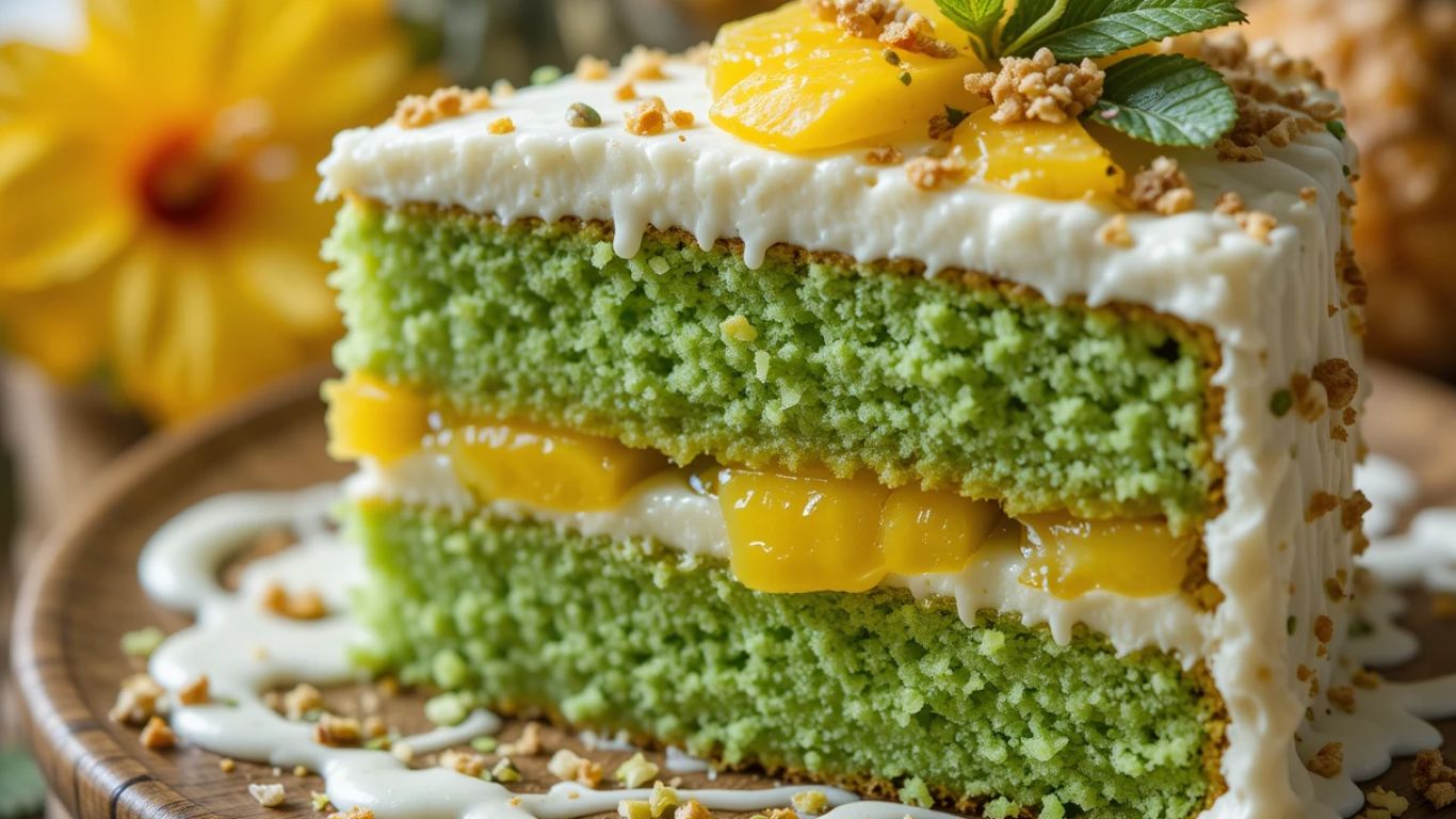 Tropical Pistachio Bliss Cake